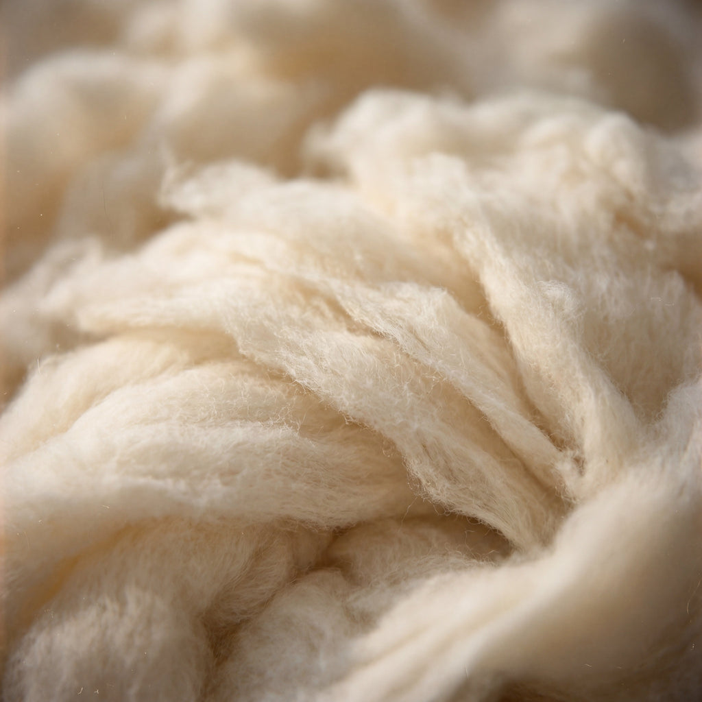 Circadian's GOTS-certified organic wool fill refill, soft carded cream batting for restoring loft and firmness